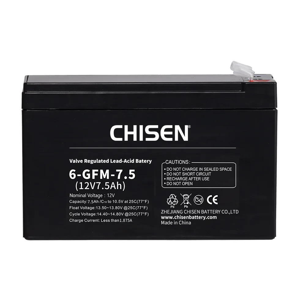 6-GFMJ-7.5 12V 7.5Ah GFMJ Gel VRLA Battery product image