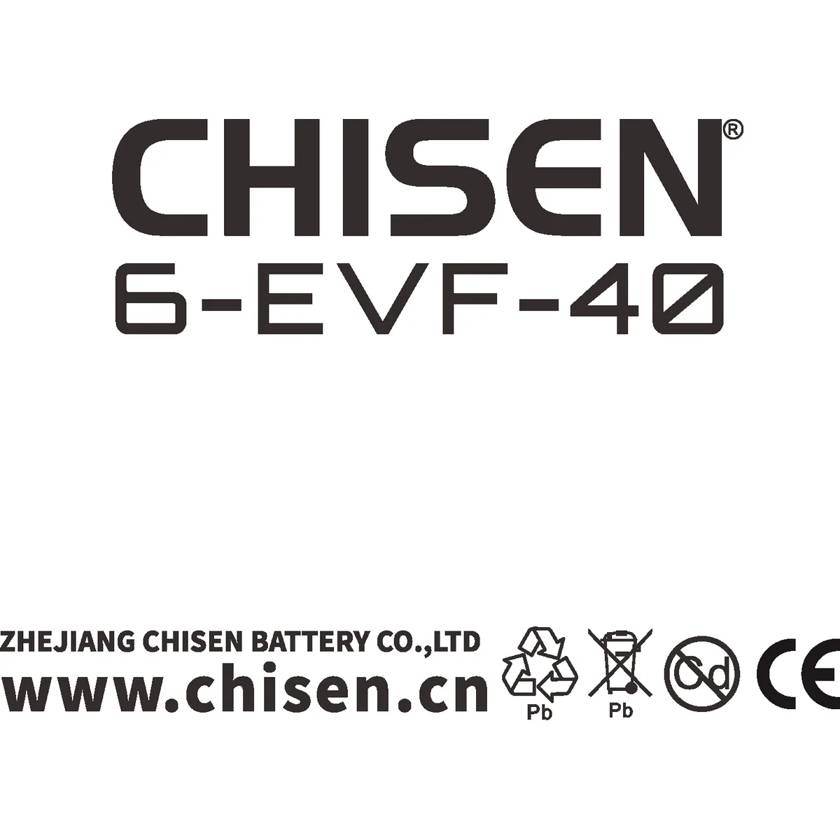 CHISEN 6-EVF-40 12V 40Ah electric mobility battery