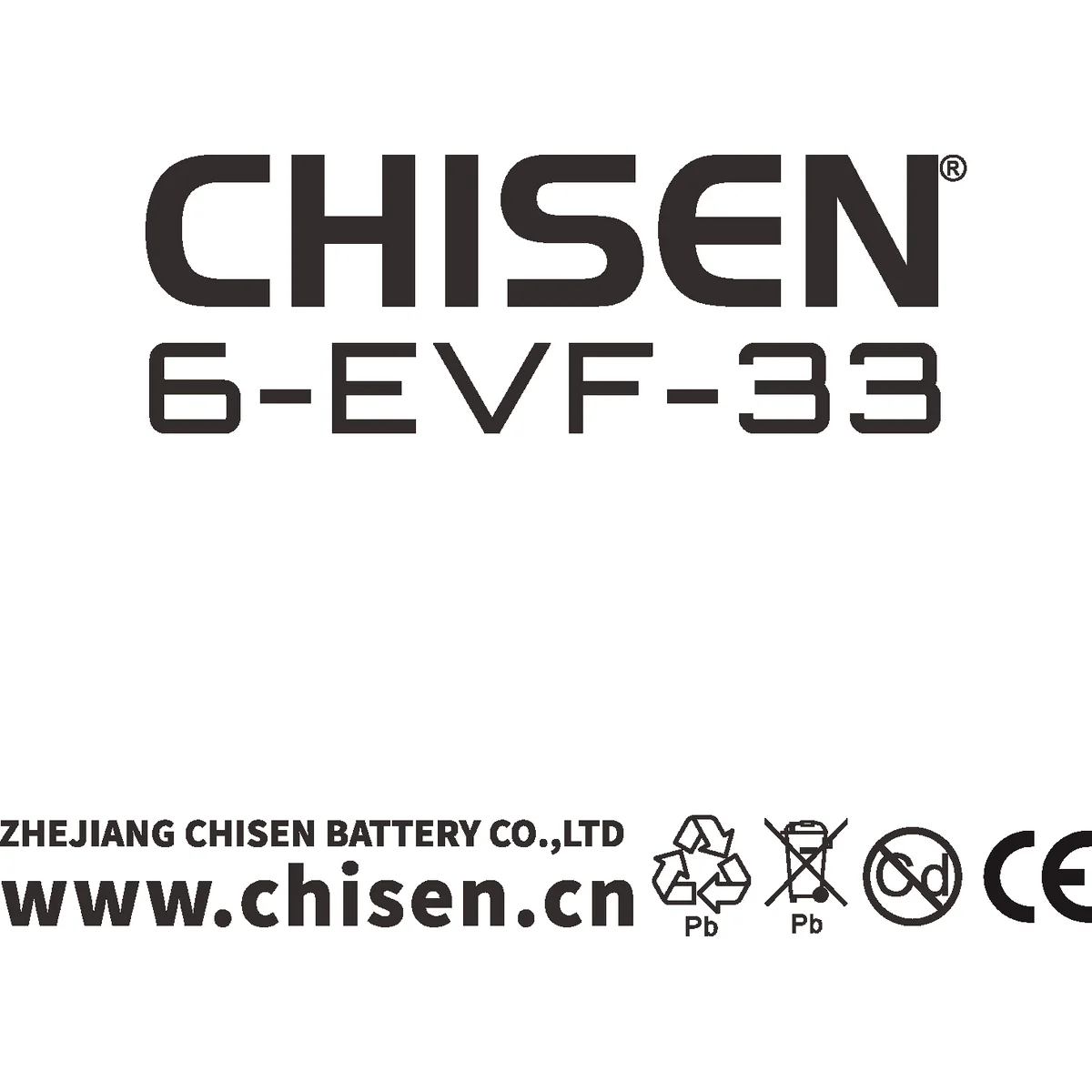 CHISEN 6-EVF-33 12V 33Ah electric mobility battery